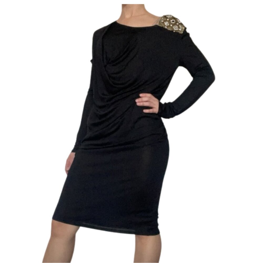 Emilio Pucci Embellished  Long Sleeve Dress - Size US 8